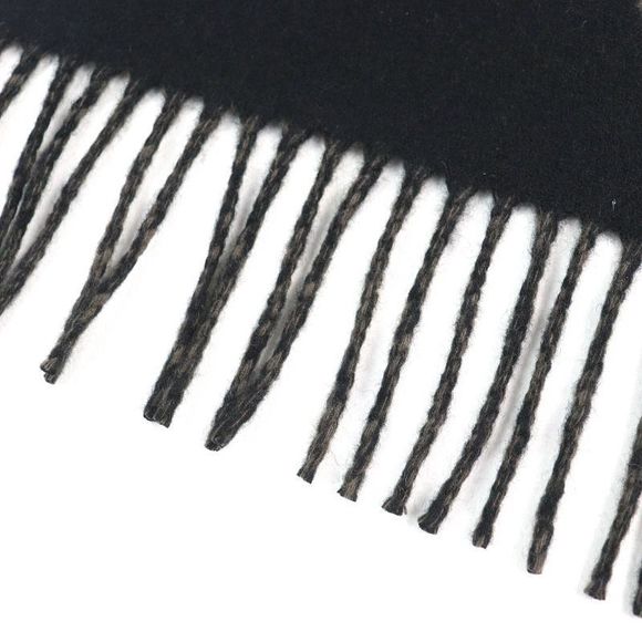 Hermes H394808t Zigzag Sangle 100% Cashmere Shawl Scarf Black Basalt With Box - Picture 5 of 10